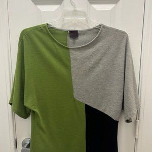Dolman sleeve colorblock knit top Size M
